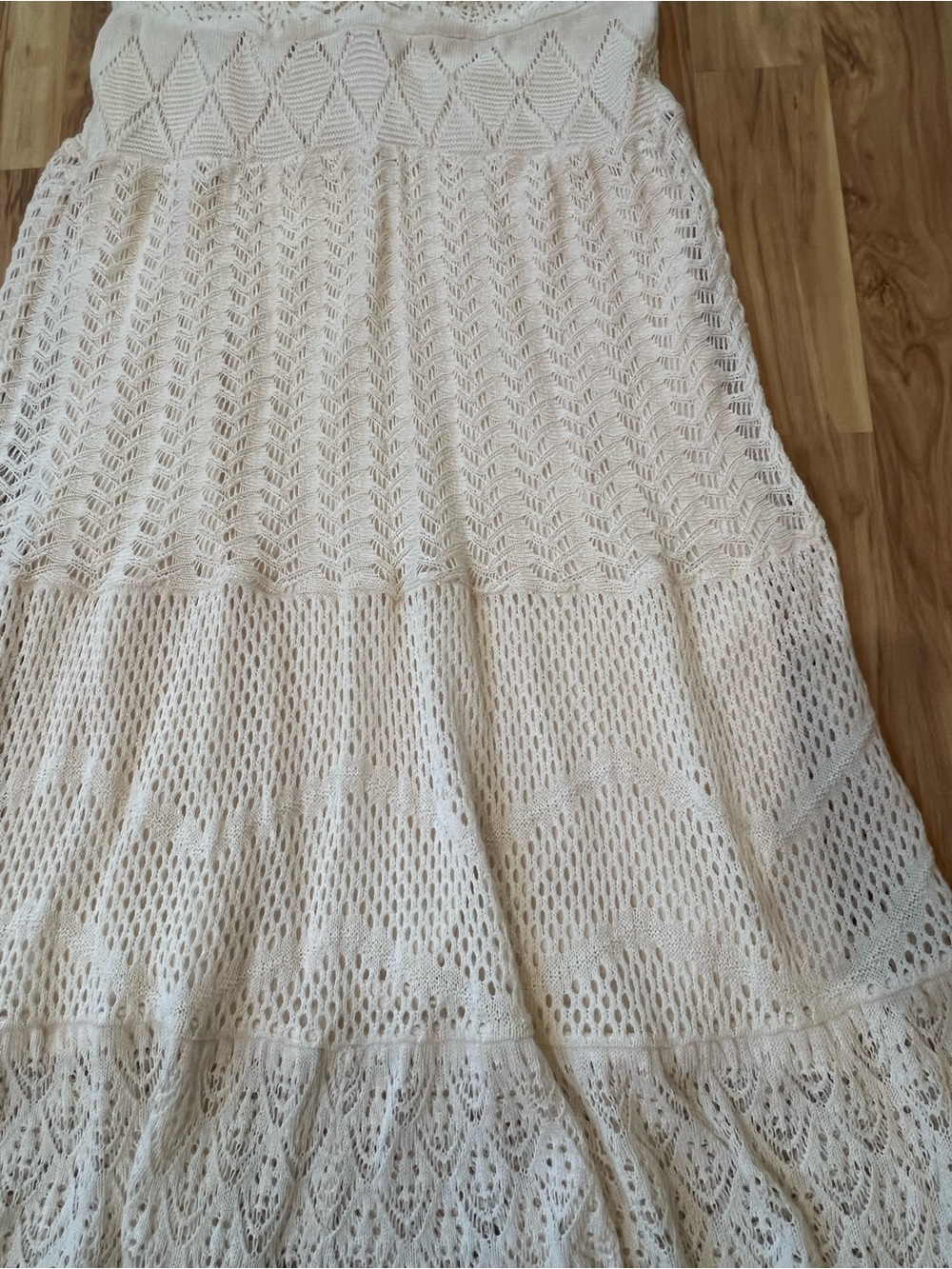 FARM Rio Ivory Crochet Maxi Dress NWOT - Picture 4 of 10
